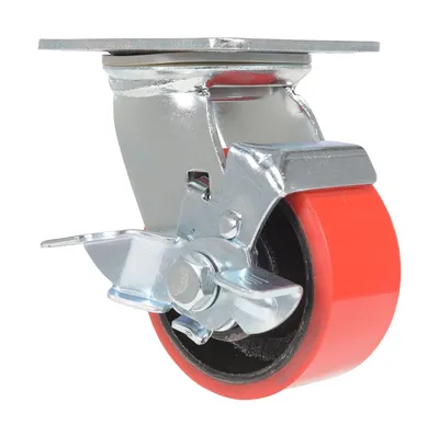 Vestil CST-VE-4X2PU-SWB caster wheel shown from an alternate angle