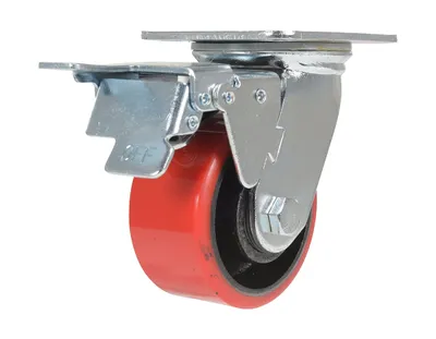 Vestil CST-VE-4X2PU-SWTB caster wheel shown from an alternate angle