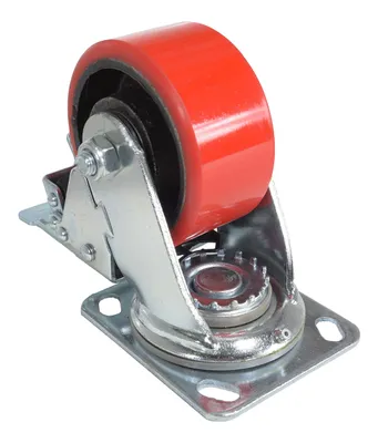 Vestil CST-VE-4X2PU-SWTB caster wheel shown from an alternate angle