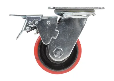Vestil CST-VE-4X2PU-SWTB caster wheel shown from an alternate angle