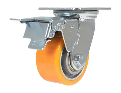 Vestil CST-VE-4X2PUA-SWTB Polyurethane Swivel With Total Brake Caster