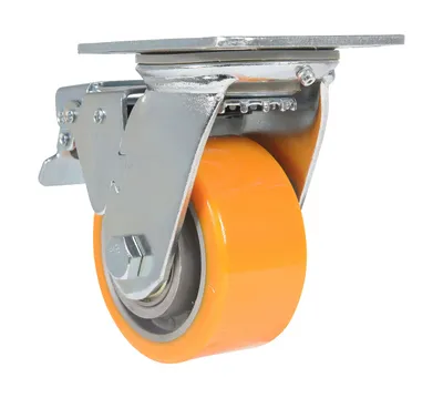 Vestil CST-VE-4X2PUA-SWTB Polyurethane Swivel With Total Brake Caster 2
