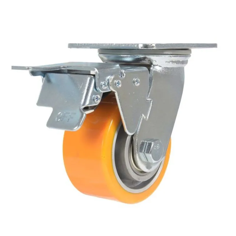 Vestil CST-VE-4X2PUA-SWTB Polyurethane Swivel With Total Brake Caster (1)