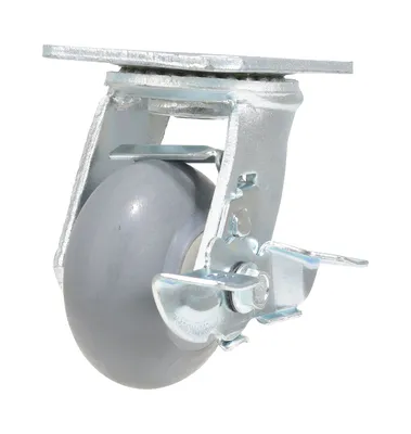 Vestil CST-VE-4X2TPR-SWB Thermoplastic Swivel With Brake Rigid Caster
