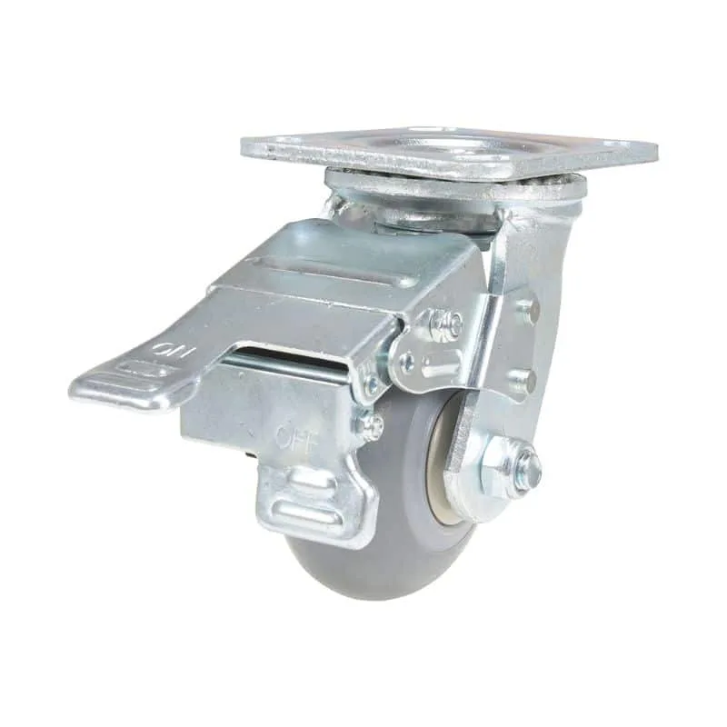Vestil CST-VE-4X2TPR-SWTB Thermoplastic Rubber Swivel With Total Brake Caster