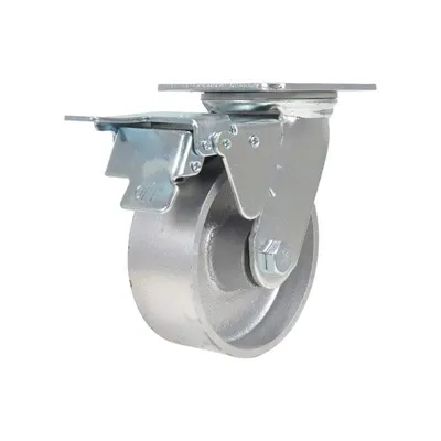 Vestil CST-VE-5X2CI-SWTB Cast Iron/Steel Swivel With Total Brake Caster