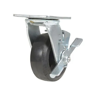 Vestil CST-VE-5X2MR-SWB Rubber Swivel With Brake Caster