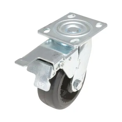 Vestil CST-VE-5X2MR-SWTB Rubber Swivel With Total Brake Caster