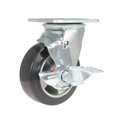 Vestil CST-VE-5X2MRA-SWB Rubber Swivel With Brake Caster