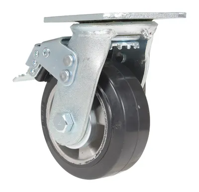 Vestil CST-VE-5X2MRA-SWTB Rubber Swivel With Total Brake Caster