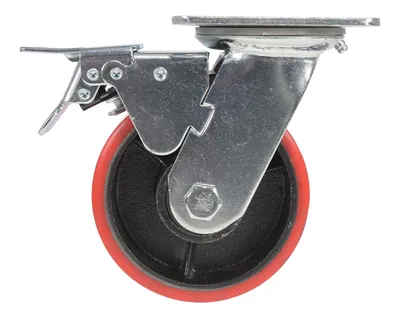 Vestil CST-VE-5X2PU-SWTB caster wheel shown from an alternate angle