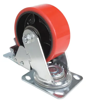 Vestil CST-VE-5X2PU-SWTB caster wheel shown from an alternate angle