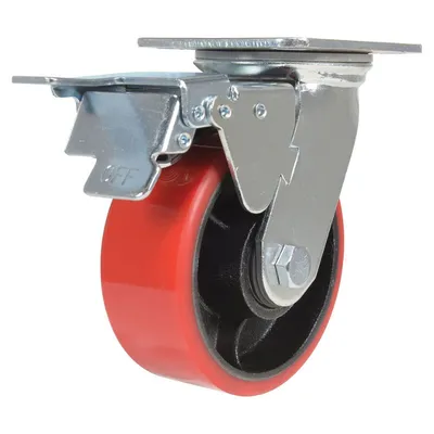 Vestil CST-VE-5X2PU-SWTB Polyurethane Swivel With Total Brake Caster