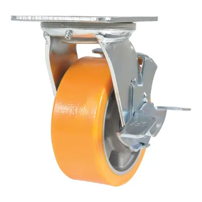Vestil CST-VE-5X2PUA-SWB Polyurethane Swivel With Brake Caster