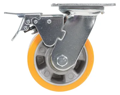 Vestil CST-VE-5X2PUA-SWTB caster wheel shown from an alternate angle
