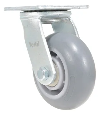 Vestil CST-VE-5X2TPR-S caster wheel shown from an alternate angle