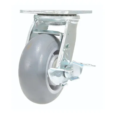 Vestil CST-VE-5X2TPR-SWB Thermoplastic Swivel With Brake Rigid Caster