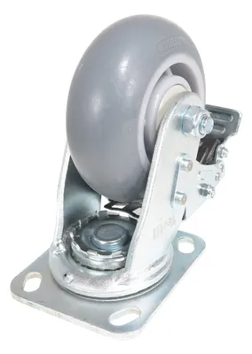 Vestil CST-VE-5X2TPR-SWTB caster wheel shown from an alternate angle