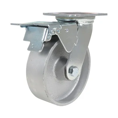 Vestil CST-VE-6X2CI-SWTB Cast Iron/Steel Swivel With Total Brake Caster