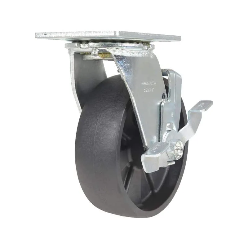 Vestil CST-VE-6X2GFN-SWB Glass Filled Nylon Swivel With Brake Caster