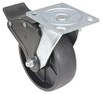 Vestil CST-VE-6X2GFN-SWTB caster wheel shown from an alternate angle