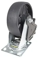 Vestil CST-VE-6X2GFN-SWTB caster wheel shown from an alternate angle