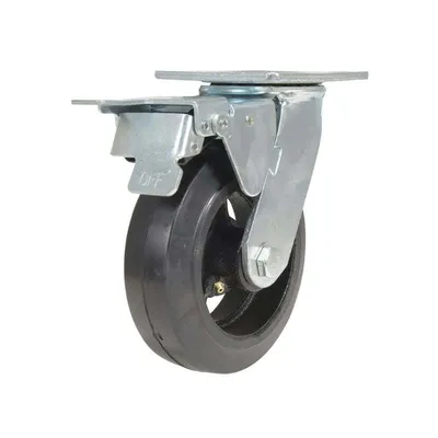 Vestil CST-VE-6X2MR-SWTB Rubber Swivel With Total Brake Caster