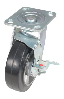 Vestil CST-VE-6X2MRA-SWB Rubber Swivel With Brake Caster