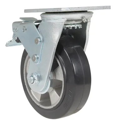 Vestil CST-VE-6X2MRA-SWTB Rubber Swivel With Total Brake Caster