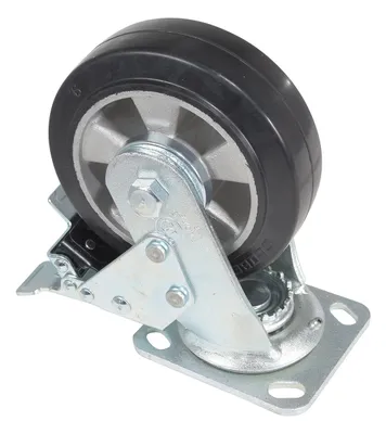 Vestil CST-VE-6X2MRA-SWTB Rubber Swivel With Total Brake Caster