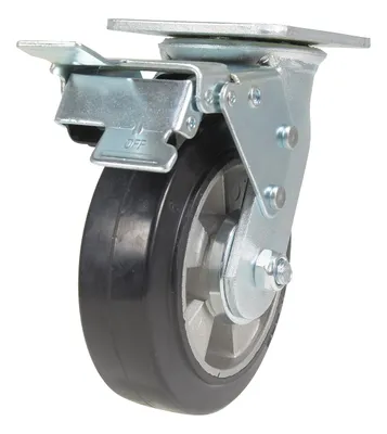 Vestil CST-VE-6X2MRA-SWTB Rubber Swivel With Total Brake Caster