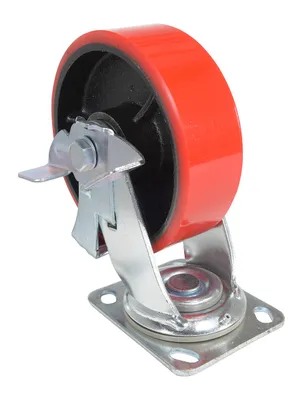 Vestil CST-VE-6X2PU-SWB Polyurethane Swivel With Brake Caster 4