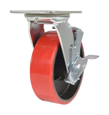 Vestil CST-VE-6X2PU-SWB Polyurethane Swivel With Brake Caster