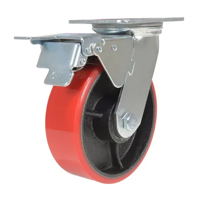 Vestil CST-VE-6X2PU-SWTB Polyurethane Swivel With Total Brake Caster