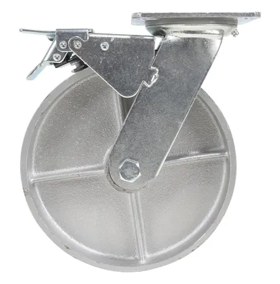 Vestil CST-VE-8X2CI-SWTB Cast Iron Steel Swivel With Total Brake Caster 3