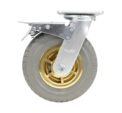 Vestil CST-VE-8X2FF-SWTB Flat-Free Swivel With Total Brake Caster 3