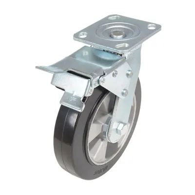 Vestil CST-VE-8X2MRA-SWTB Rubber Swivel With Total Brake Caster