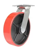 Vestil CST-VE-8X2PU-S caster wheel shown from an alternate angle