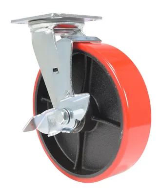 Vestil CST-VE-8X2PU-SWB Polyurethane Swivel With Brake Caster