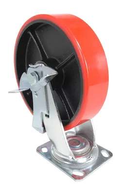 Vestil CST-VE-8X2PU-SWB Polyurethane Swivel With Brake Caster