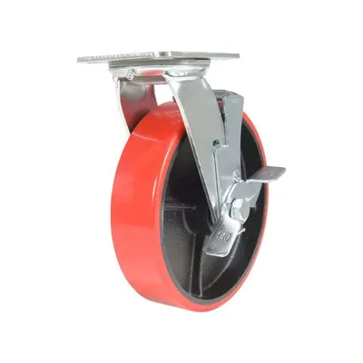 Vestil CST-VE-8X2PU-SWB Polyurethane Swivel With Brake Caster
