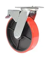 Vestil CST-VE-8X2PU-SWTB caster wheel shown from an alternate angle