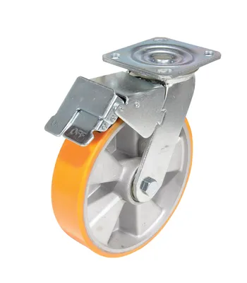 Vestil CST-VE-8X2PUA-SWTB Polyurethane Swivel With Total Brake Caster
