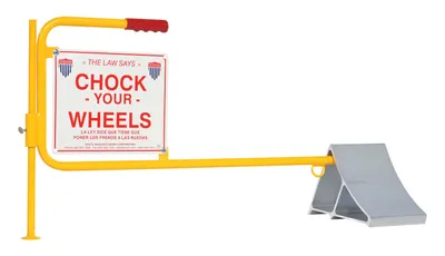 Vestil CWS-13 Aluminum Wheel Chock with Flag