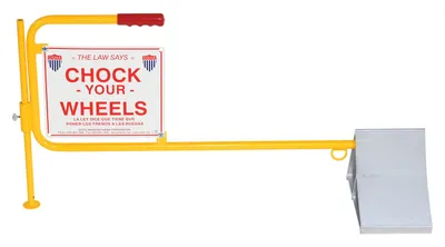 Vestil CWS-13 Aluminum Wheel Chock with Flag