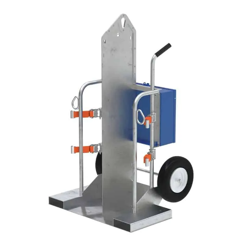 Vestil CYL-2-G Galvanized Welding Cylinder Torch Cart