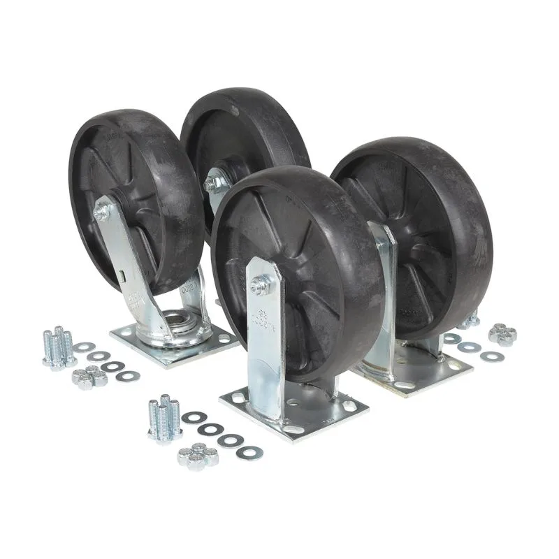 Vestil D-CK4-C24D Glass-Filled Nylon Caster Kit 4800 lb. Capacity