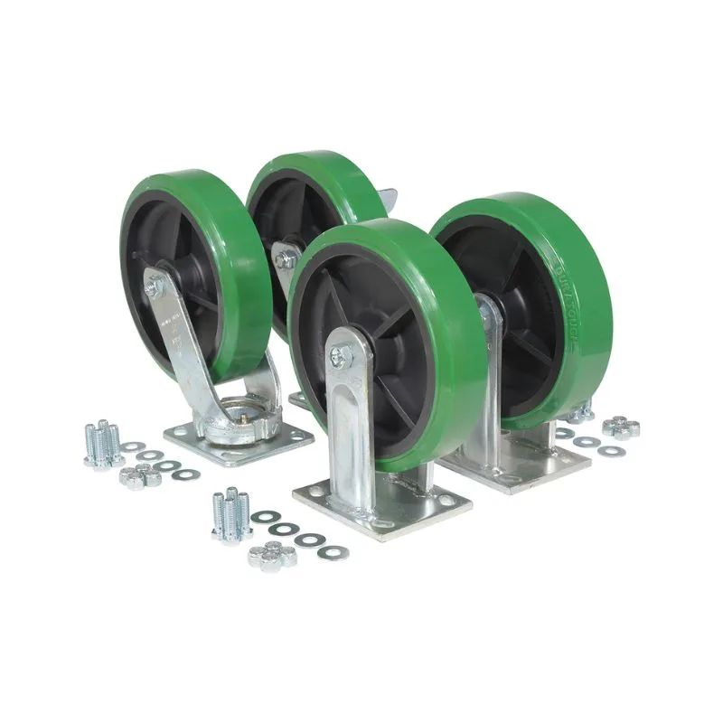 Vestil D-CK4-C33D Polyurethane Caster Kit 4000 lb. Capacity
