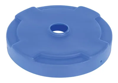 Vestil DC-P-55-CAN-BU Low-Density Polyethylene Drum Recycling Lid Closed