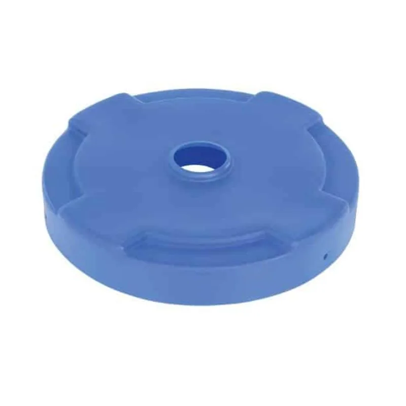 Vestil DC-P-55-CAN-BU Low-Density Polyethylene Drum Recycling Lid Closed